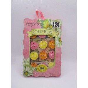 K&Company Susan Winget  Chipbox 64 Pc Alphabet Chipboard Scrapbook Embellishment